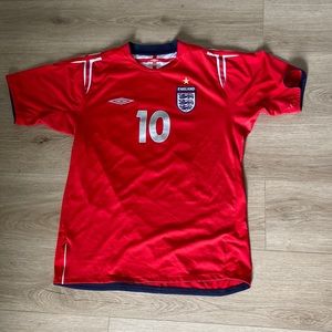 England UMBRO away red jersey( Mc Nally #10) Perfect for world-cup spirit